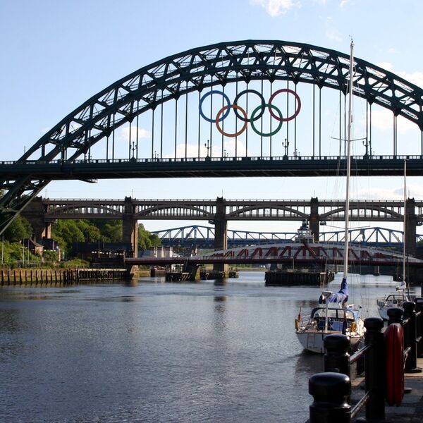 Newcastle Tyne Bridge Olympic Rings 2012 Newcastle Tyne Bridge Olympic Rings