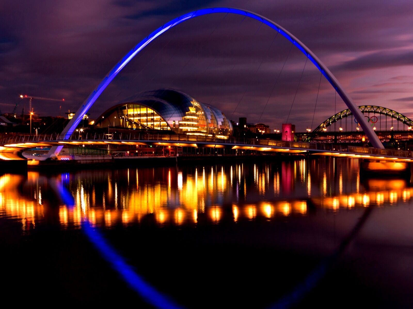 Quayside Reflection At Night