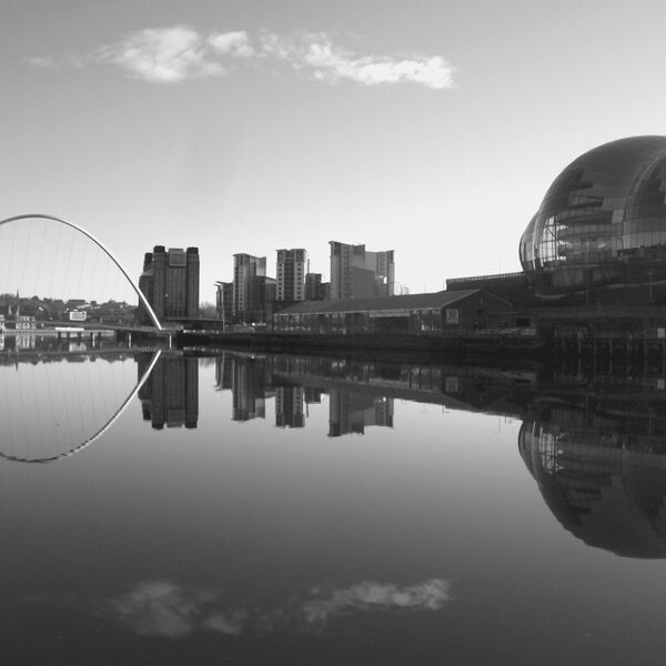 Quayside Reflection Millennium Bridge