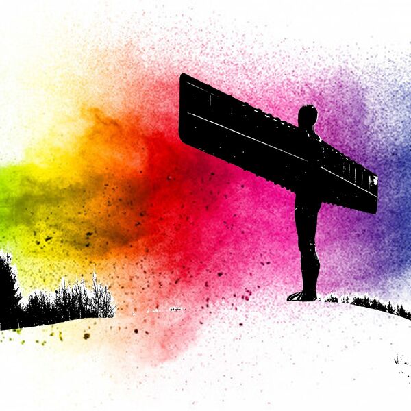 Angel Of The North Gateshead Splatter Art