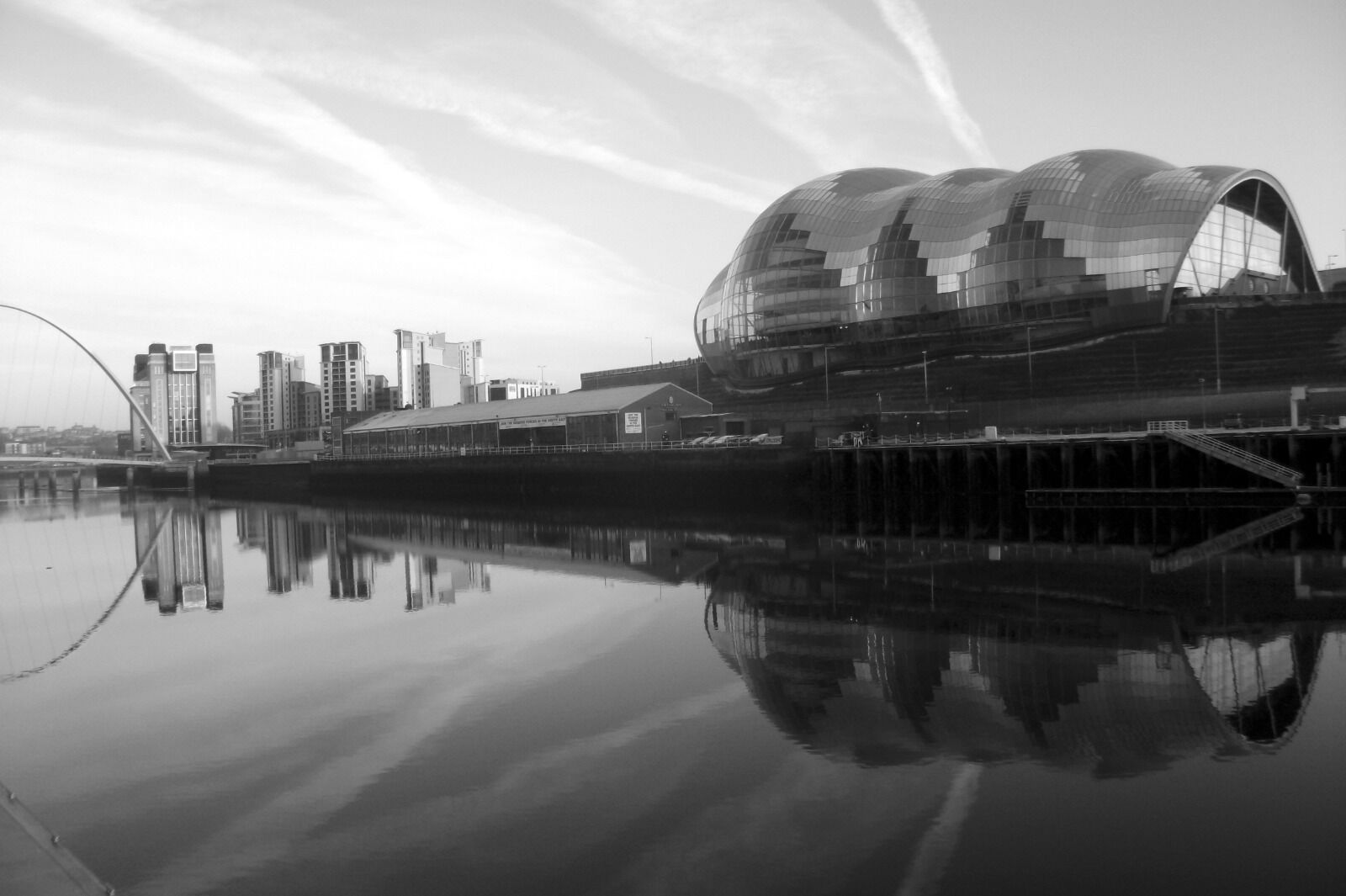 Quayside Reflection Millennium Bridge