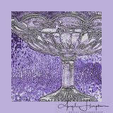 Edwardian Glass Dish Mauve