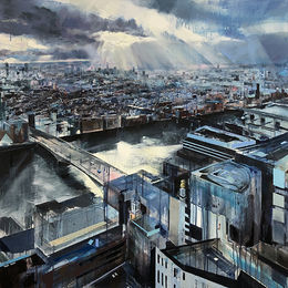 London from the Skygarden London from Skygarden oil on canvas painting
