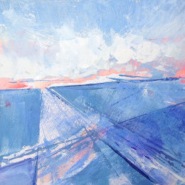 Blue evening snow