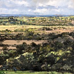 View from Edgehill, Kineton, Warwickshire view from Edgehill, Kineton, Warwickshire, oil on linen painting
