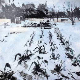 Leeks in the snow