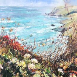 South West Coastal Path, Cornwall South West Coastal Path, Cornwall, oil on canvas