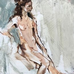Nude Nude, painting, oil, board