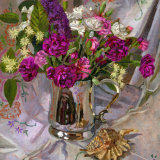 Carnations and Wildflowers in Tankard