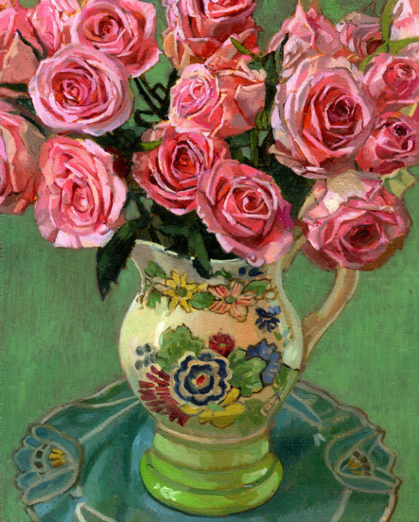 Roses in Vintage Jug
