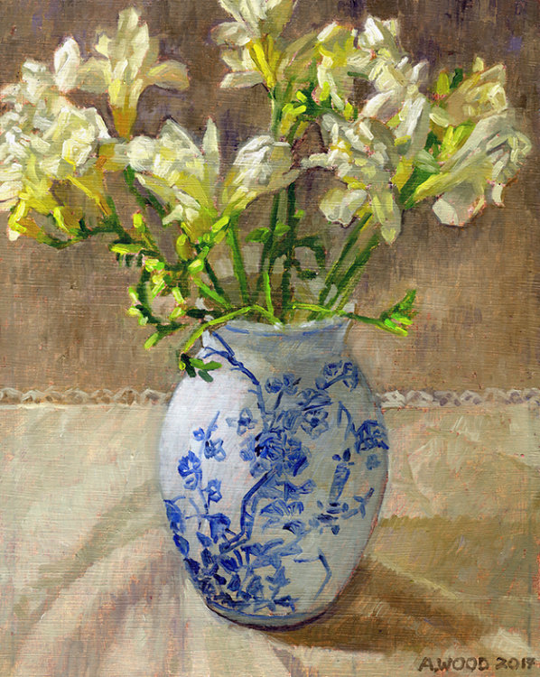 White Freesias