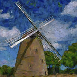 Halnaker windmill Expressionism style