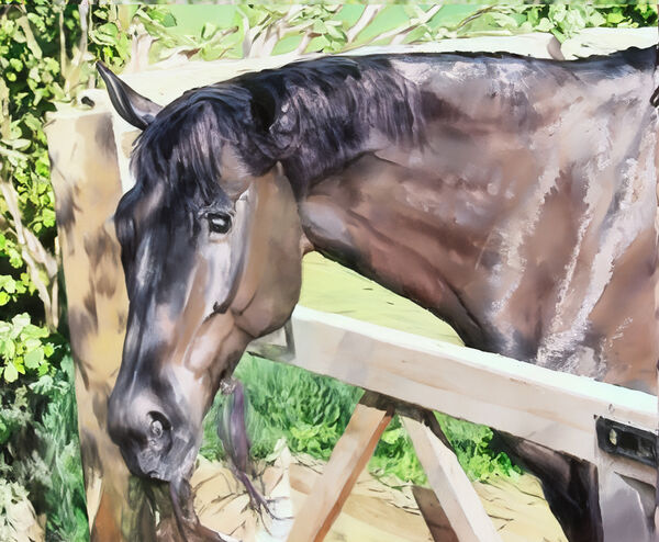 Horse oil painting