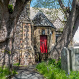 Path to church side door