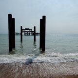 Richard Perry - Sea Breaking by Old Palace Pier, Brighton