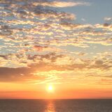Richard Perry - Sunset Refections over the Sea at Cromer
