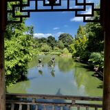 Richard Perry - View through Chinese Pavilion at Wisley Gardens