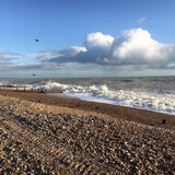 Richard Perry - Waves Breaking on Worthing Beach