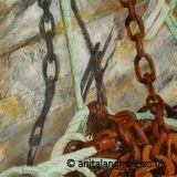 Boscastle Harbour Wall Painting Boscastle Harbour painting chains wall