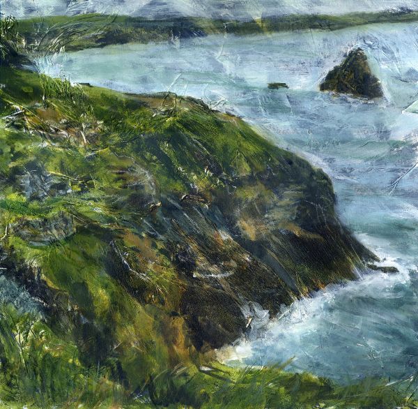 Gull Rock, Tintagel painting