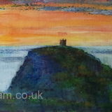 boscastle lookout, sunset Boscastle Lookout sunset original painting