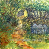 Boscastle Valency Valley Painting Autumn Boscastle painting Valency Vallery Cornwall wood autumn trees path