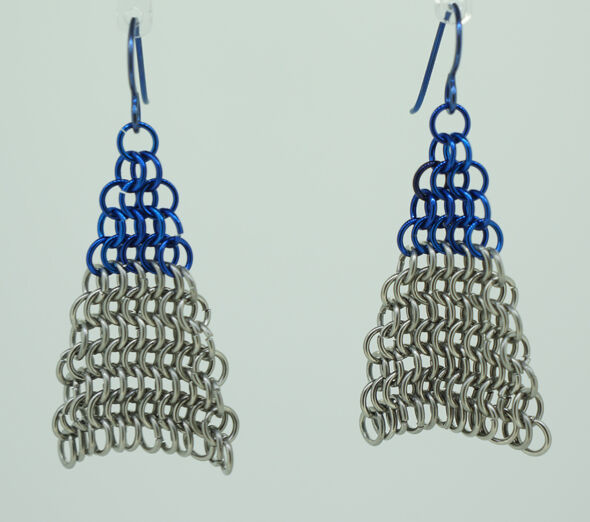 Blue Arrowhead Earrings
