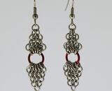 Double Diamonds with Red Earrings