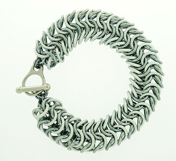 Gey and Gunmetal Rope Bracelet