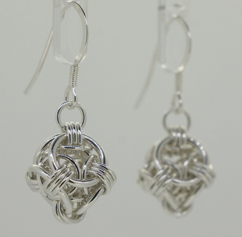 Helm Orb Sterling Silver Earrings