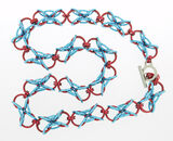 Turquoise and Red Hourglass Necklace