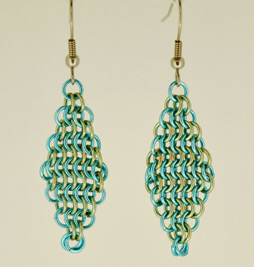 Tow-Tone Diamond Drop Earrings