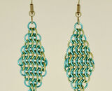 Tow-Tone Diamond Drop Earrings