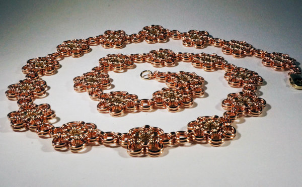 Gold Japanese Flower Necklace