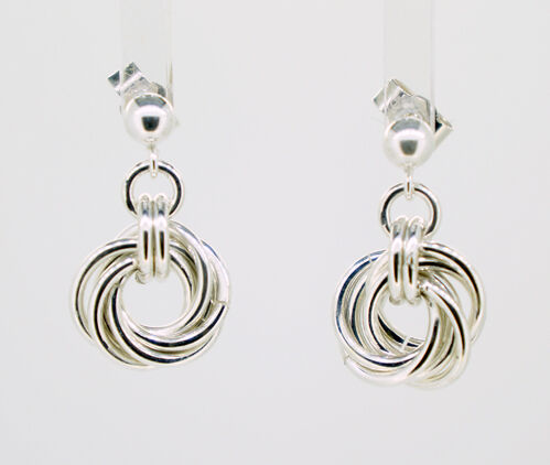Sterling Silver Mobius Knot earrings