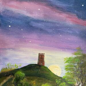 Full Moon over the Tor Glastonbury