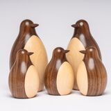 Penguins in Maple & Walnut