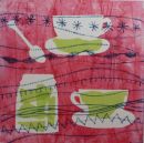 Breakfast monoprint