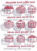 Cup cakes screenprint