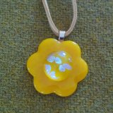 Yellow flower pendant