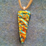 Textured gold pendant