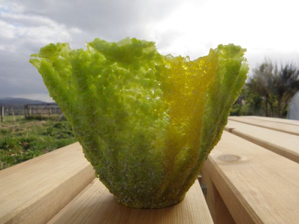 Spring pate de verre bowl