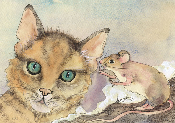 Twitchy Mouse & Mouser  Cat