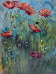 Poppies and Bumblebee