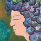 Anne Russell  painting on paper A5  acrylic  A 2014