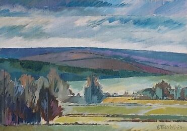 Big Little Tree Drama. Oil