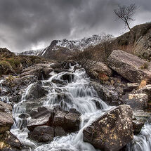 Afon Idwal waterfall