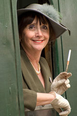 Lady on a train
