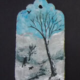 A WALK IN THE SNOW - Gift Tag 4x7cm