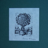 PATIO TREE - Greetings card 7.5 x 7.5cm (green) PATIO TREE greetings card